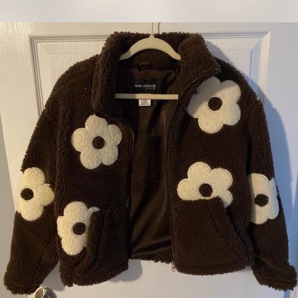 Mark Edwards Brown Sherpa Jacket - Picture 2 of 4